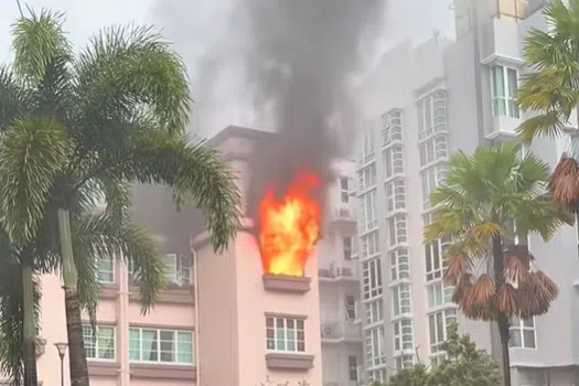 Firefighter suffers minor burn while putting out fire at Kovan condo unit; man arrested for mischief