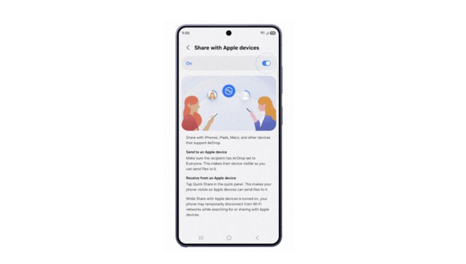 Samsung’s Galaxy S26 will get Apple AirDrop support starting today