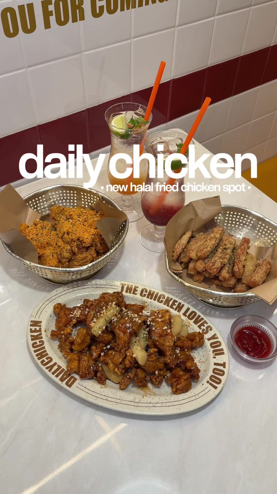 @halalnowsg New HALAL Korean Fried Chicken spot unlocked  They also have gimbaps…