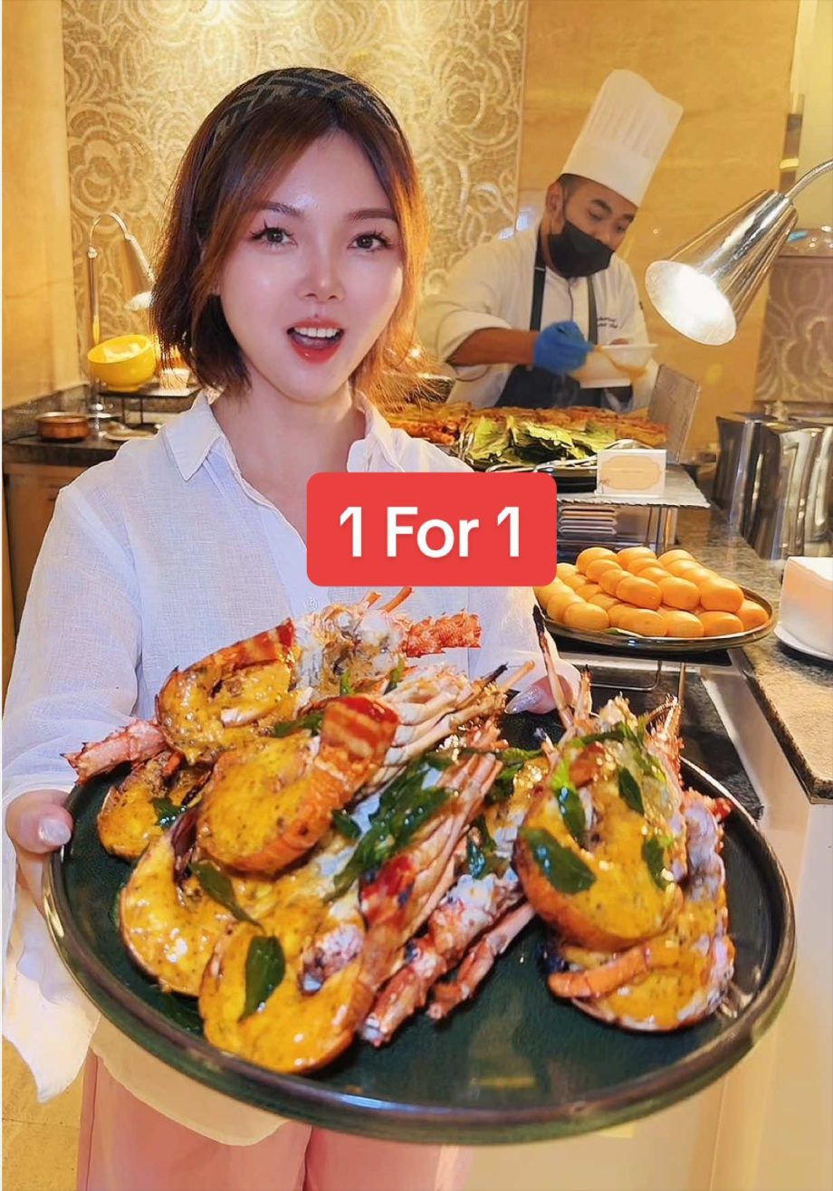 @zongertu2 新加坡Holiday Inn Orchard city centre 自助晚餐1 For 1 ,龙虾生蚝螃蟹任吃龙虾吃到撑啦#自助餐 #1…