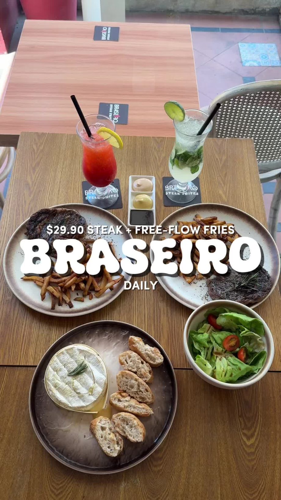 @goodlobangsg Steak + FREE-FLOW fries for ONLY .90?! @Braseiro Restaurant   B…