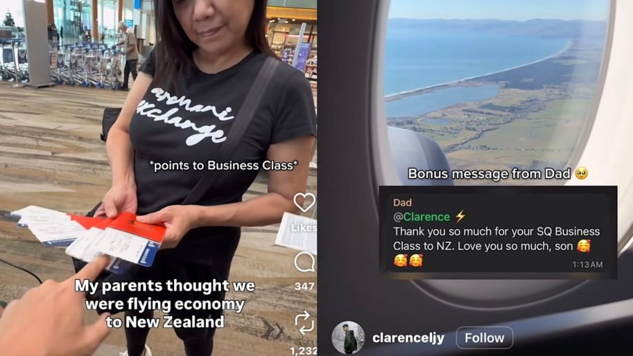 Man Spent K On Singapore Airlines Business Class Tickets For His Parents & Grandma As A Surprise