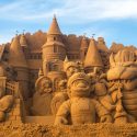65-Tonne Super Mario Sand Sculpture on Australian Beach Is Shore Impressive
