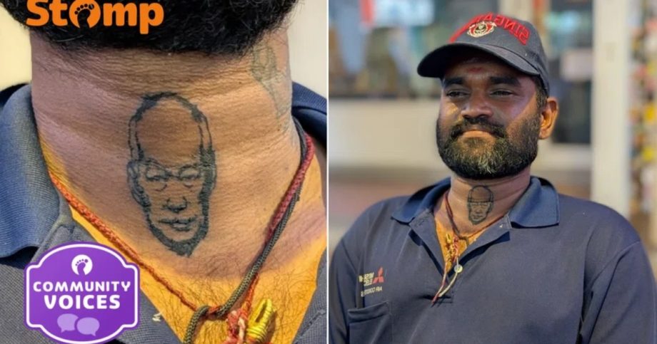 Migrant worker tattoos Lee Kuan Yew on neck to honour the country that changed his life: ‘First pain, now gain’, Singapore News