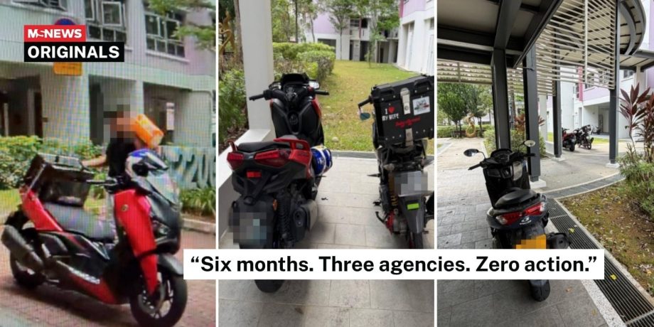 Punggol resident frustrated after 6 months of illegal motorcycle parking in void deck with ‘zero action’ from agencies