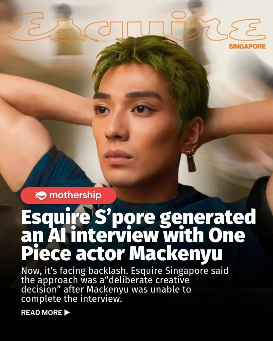 @mothershipsg zoro would not have approved  Esquire Singapore stated in the inte…