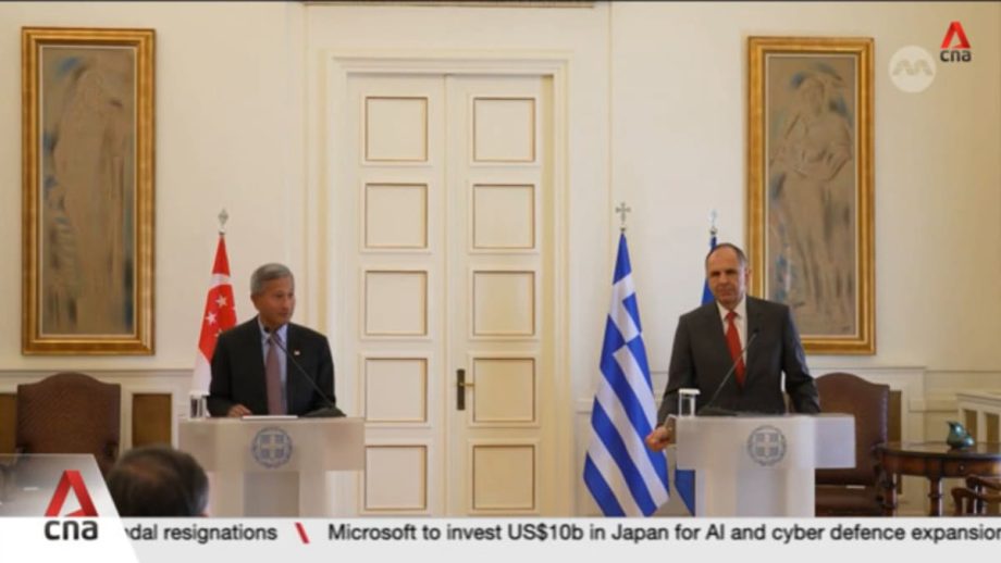 Singapore, Greece maintain importance of freedom of navigation and overflight