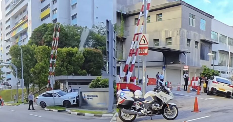 BMW mounts kerb, smashes into wall of Choa Chu Kang polyclinic, Singapore News