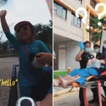 Girl, 5, waves happily to paramedics and patient on stretcher: ‘A wave of cuteness’