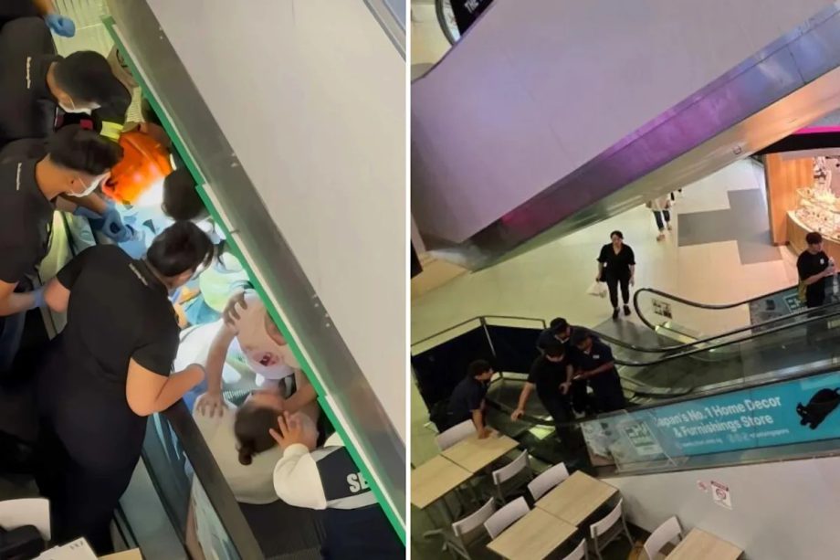 Child taken to hospital after foot trapped in Bugis Junction escalator