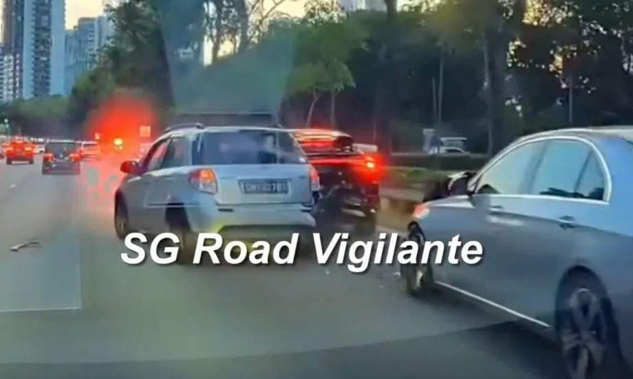 Cars tailgate Traffic Police car on CTE during evening rush hour, end up in five-car collision 