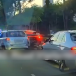 Cars switch lanes to tailgate Traffic Police patrol car on CTE, end up in multi-vehicle crash, Singapore News