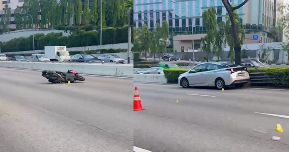 Motorcyclist, 64, dies in CTE crash involving car, Singapore News