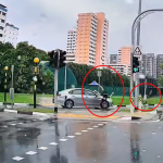 Cyclist struck as car allegedly speeds up at Hougang zebra crossing; bike sent flying across 2 lanes, Singapore News