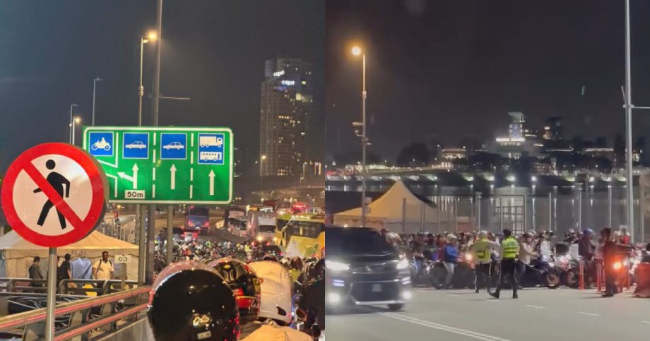 Motorcyclist allegedly hits pedestrian crossing Causeway after no-walking sign installed, Singapore News