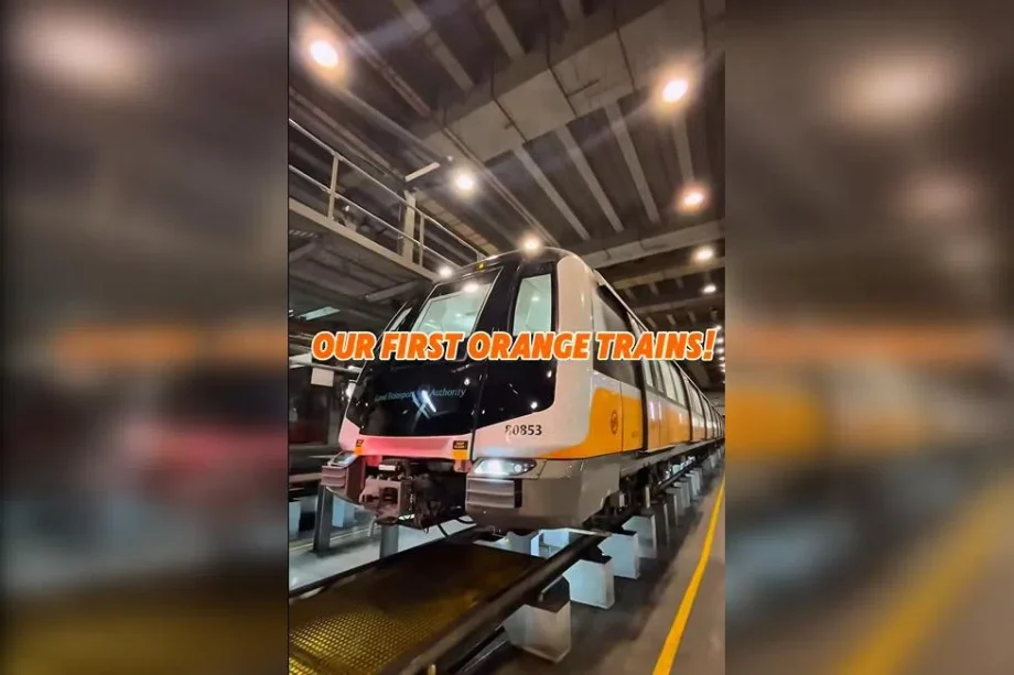 Circle Line trains: LTA unveils new orange trains