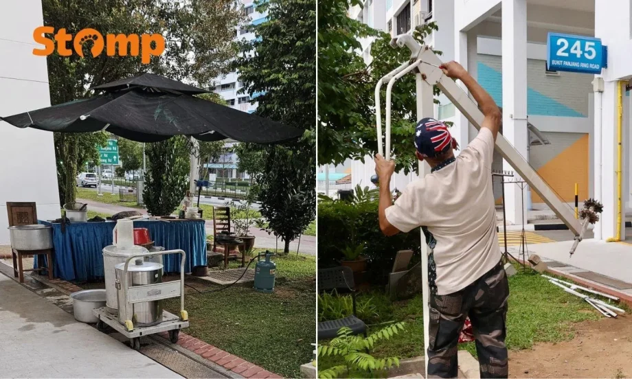 Kitchen with gas cylinder outside Bukit Panjang flat cleared after town council order