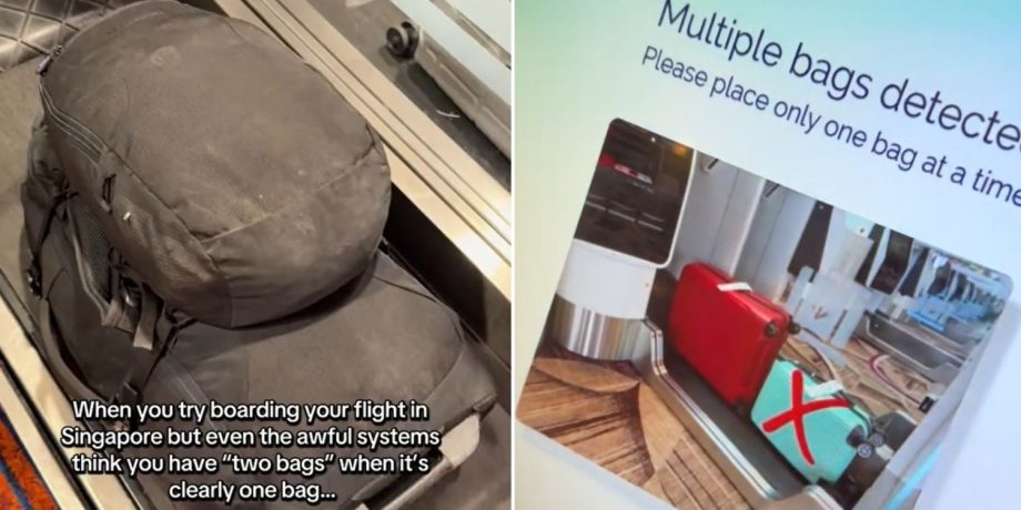 Traveller frustrated after Changi Airport’s automated bag-drop machine mistakes his bag as 2 separate bags