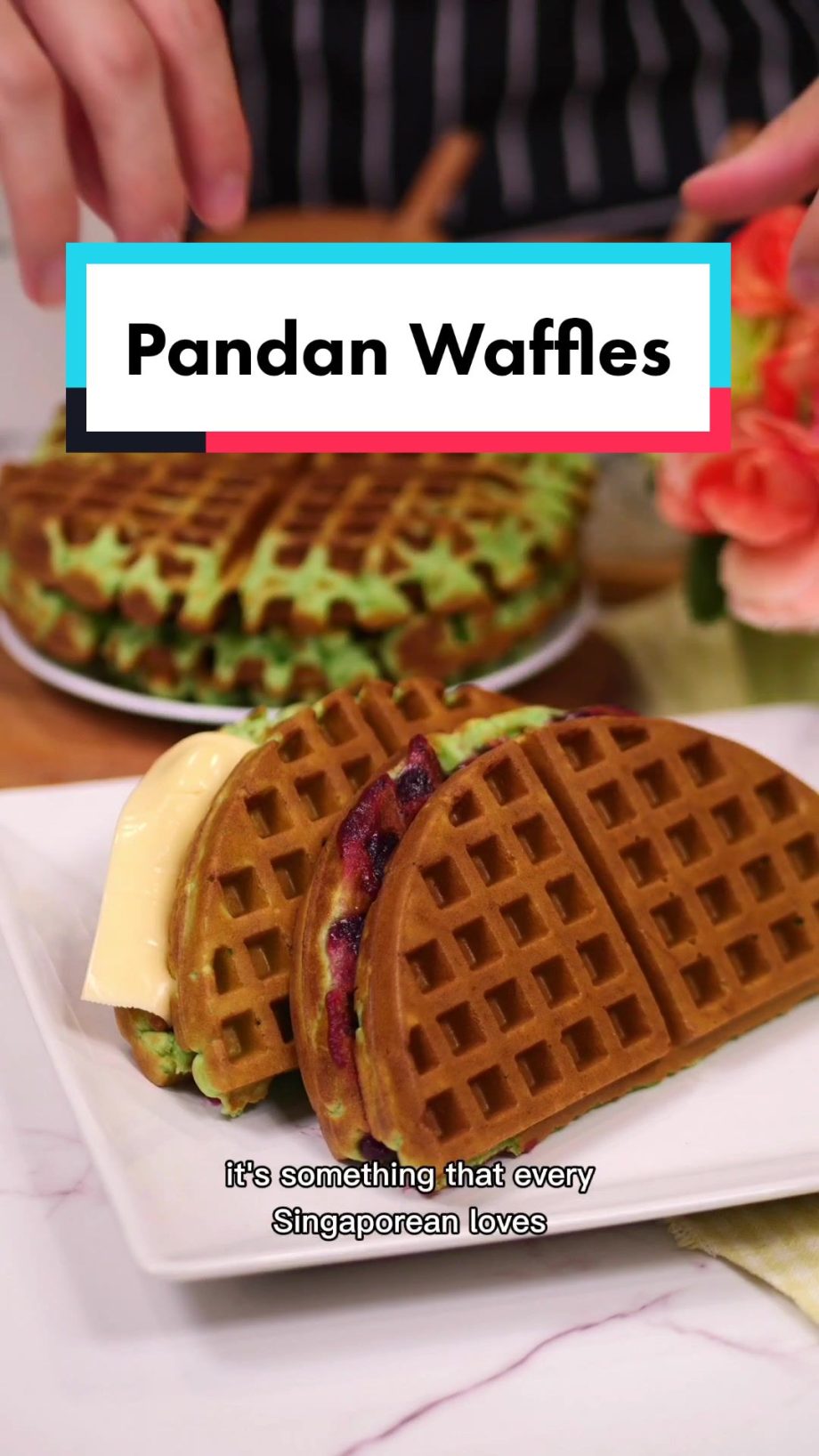 @zatayayummy #singapore #pandan #waffles #comfortfood #hawkerfood #sg #breakfast…