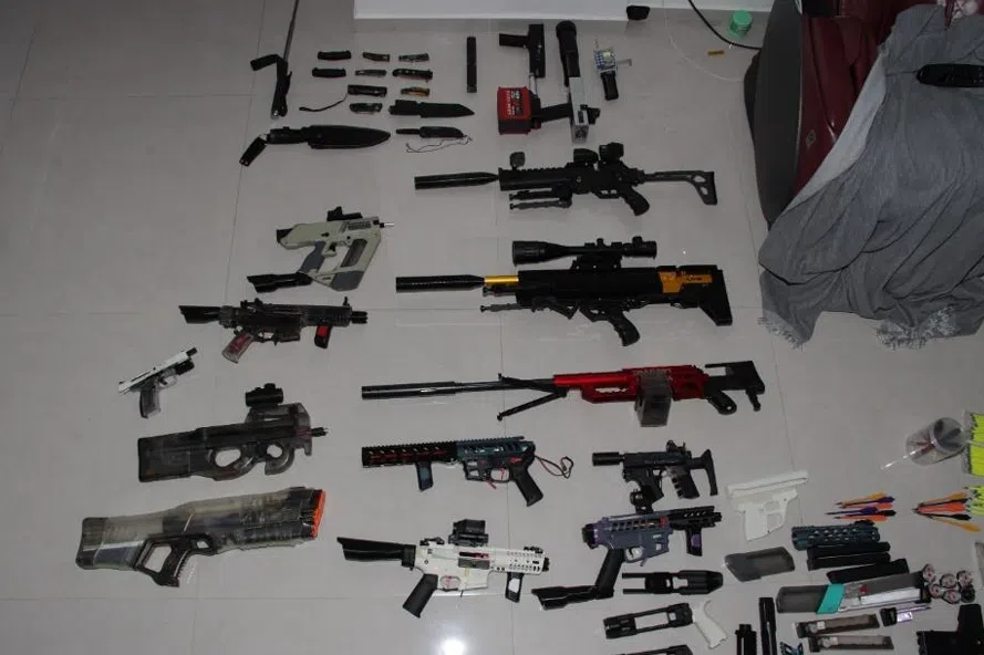 Man arrested at Potong Pasir home for possessing prohibited weapons, offensive items