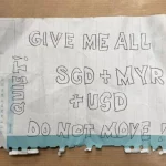 ‘Give me all SGD + MYR + USD’: Man arrested for attempted robbery of money changer in Simei
