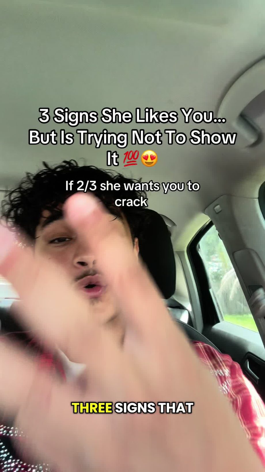 @rizzwkai Three signs she likes you, but is trying to not show it three signs  s…