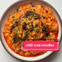 @myriadrecipes CHILLI CRAB NOODLES  Chilli crab is an iconic Singaporean dish wh…