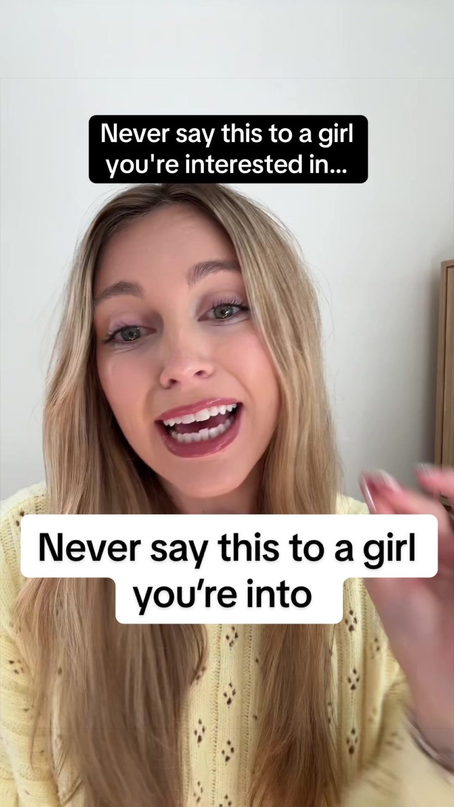 @datingwithgracie Never say this to a girl you’re into… #datingadviceformen #dat…