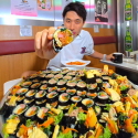 @zermattneo 300+ KIMBAP CHALLENGE! Each roll STUFFED TO THE BRIM by the lovelies…