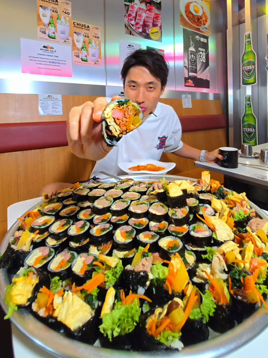 @zermattneo 300+ KIMBAP CHALLENGE! Each roll STUFFED TO THE BRIM by the lovelies…