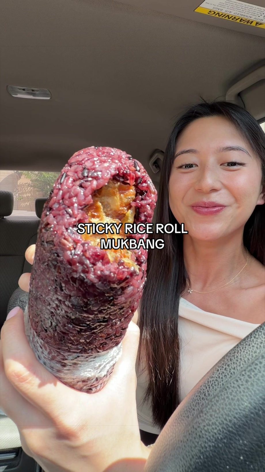 @thespicyjuju breakfast of champions  purple sticky rice roll (fan tuan) with pi…