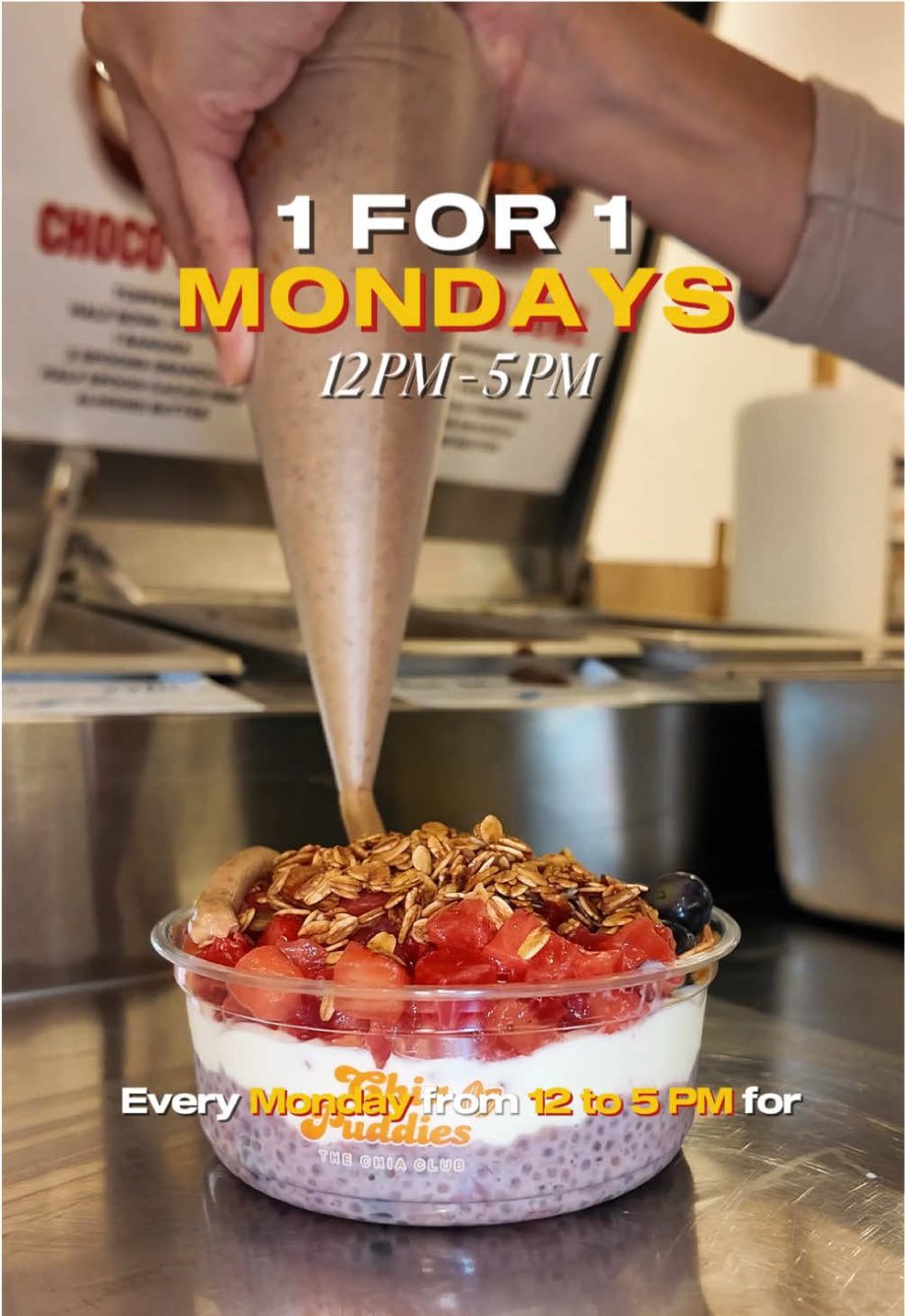 @chiapuddies.sg 1-FOR-1 MONDAYS  This is YOUR sign to get 2 Chia bowls with our …