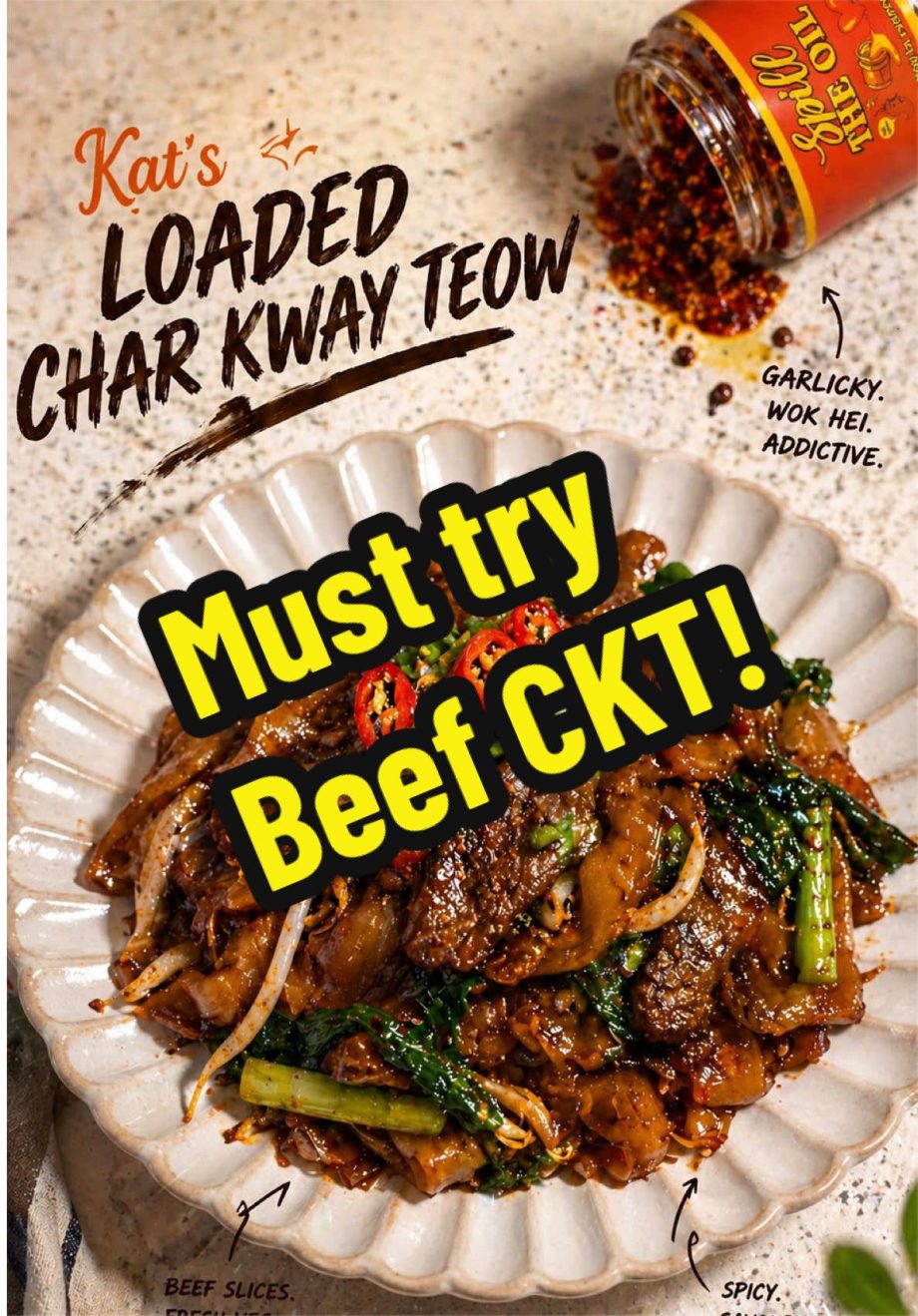 @katlovestobake  Spill Chili Oil Char Kway Teow (Beef Version) This is that long…