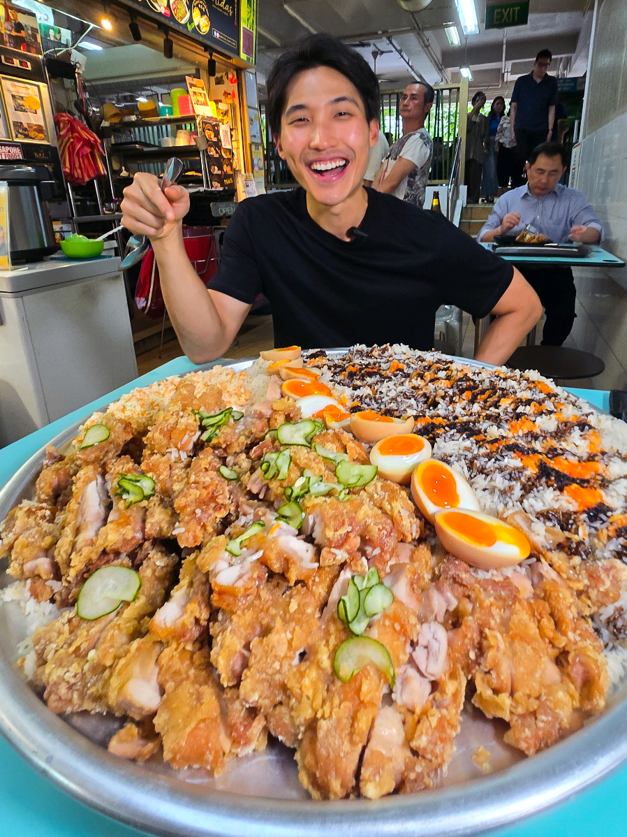 @zermattneo 7KG Nanyang Style Fried Chicken Rice Challenge! This taste straight …