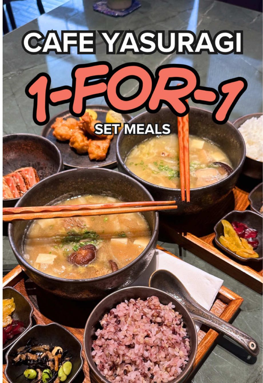 @sgteledeals 1-for-1 Japanese Soup Meal Sets at Cafe Yasuragi?!?   Grab a friend…