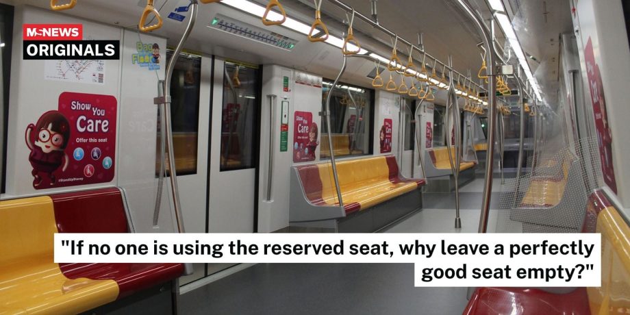 Commuter sits on empty MRT reserved seat & later offers it to elderly woman who leaves snide remark Commuter sits on empty MRT reserved seat & later offers it to elderly woman who leaves snide remark