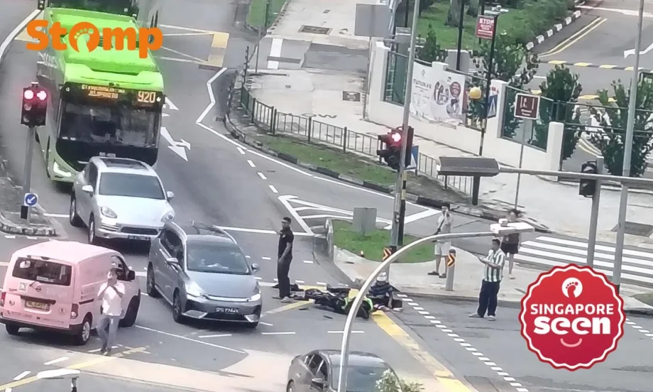 Motorcyclist, 19, taken to hospital and assisting with investigations after accident in Bukit Panjang