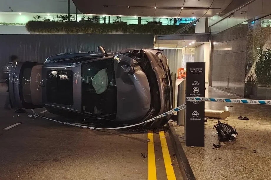 Nine-month-old baby and her mum taken to hospital after accident near Marina Square Nine-month-old baby and her mum taken to hospital after accident near Marina Square