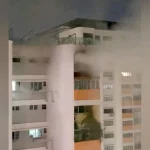2 taken to hospital after fire breaks out in Hougang HDB flat