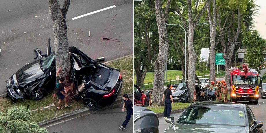 56-year-old male driver dies after Jaguar crashes into tree in Clementi 56-year-old male driver dies after Jaguar crashes into tree in Clementi