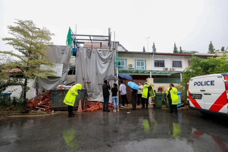 Site supervisor dies after bricks, canopy collapse on him at house near Upper Paya Lebar