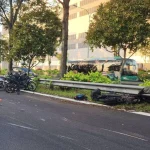 11 taken to hospital after accident involving 9 motorcycles and car on AYE 11 taken to hospital after accident involving 9 motorcycles and car on AYE