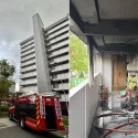 1 taken to hospital after fire in Simei; likely to have originated from power bank being charged