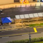 Roof of bus stop outside Bukit Panjang Plaza ripped off after double-decker bus hits it , Singapore News