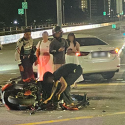 Motorcycle smashed after accident with car in Jurong, rider taken to hospital, Singapore News