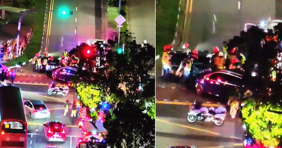 Bus services diverted, 4 taken to hospital after 2-car accident at Old Airport Road, Singapore News