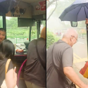 This made my day: Bus captain holds up umbrella for commuters during downpour, Singapore News