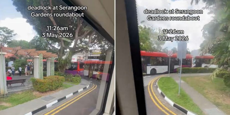 Buses come to standstill at Serangoon Gardens roundabout, passenger says it’s ‘related to PMD’