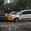Driver dies after car skids, hitting crash cushion along Serangoon Road, Singapore News