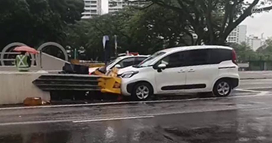 Driver dies after car skids, hitting crash cushion along Serangoon Road, Singapore News
